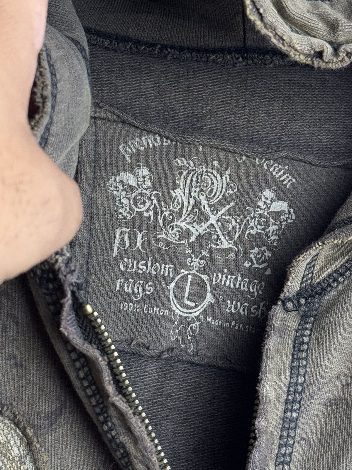 If Six Was Nine × Japanese Brand × Le Grande Bleu (L.G.B.) Hooded Skulls Distressed Archive Style Ifsix Lgb Style Size US L / EU 52-54 / 3 - 6 Thumbnail