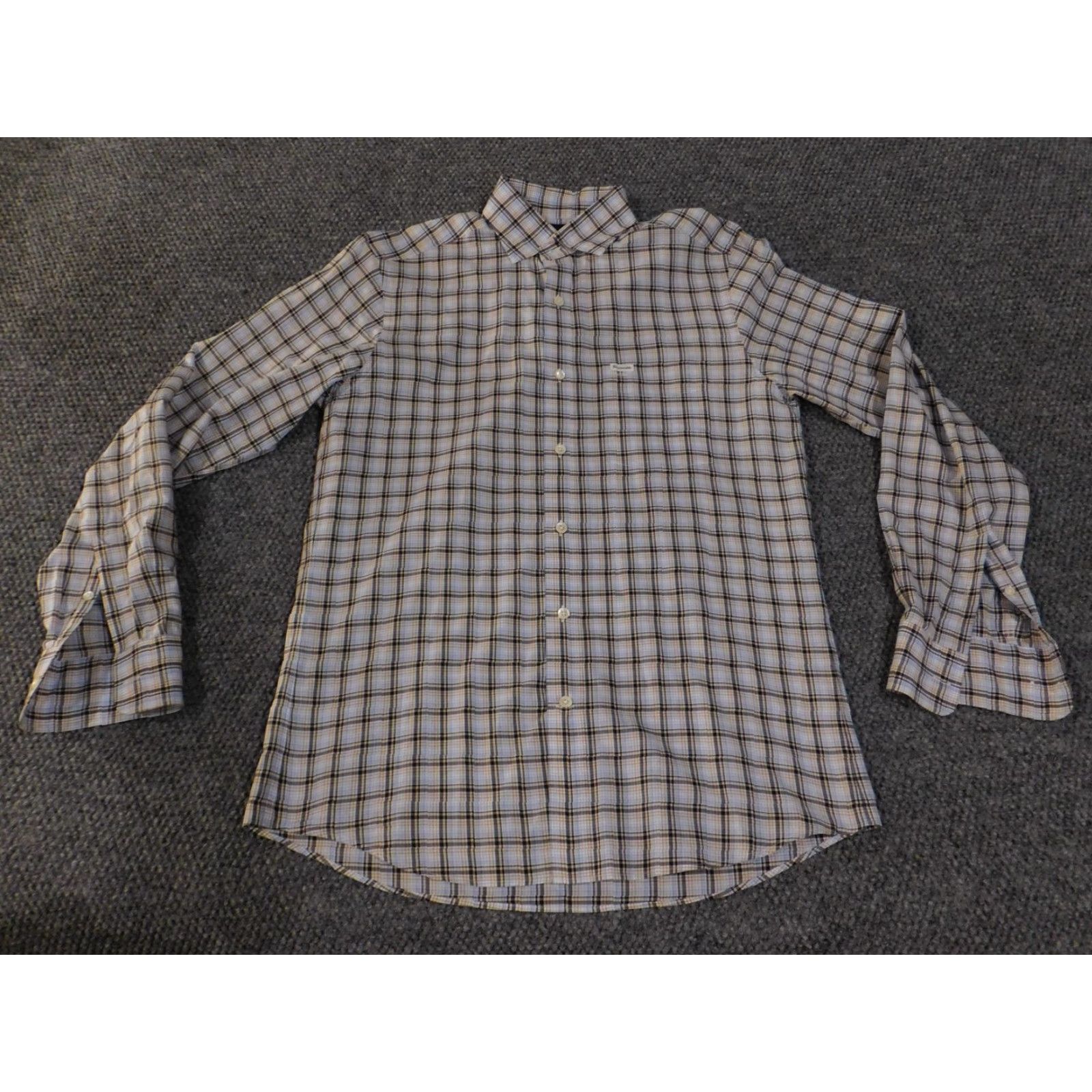 Faconnable VINTAGE Faconnable Shirt Mens Small Blue Brown Plaid Club Deauville Button Up Casual Size US S / EU 44-46 / 1 - 2 Thumbnail