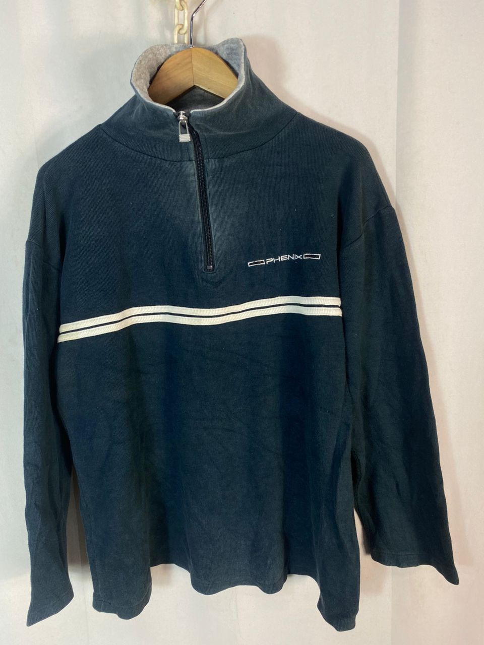 Japanese Brand × Phenix Phenix half zipper distressed long sleeve shirt Size US M / EU 48-50 / 2 - 1 Thumbnail