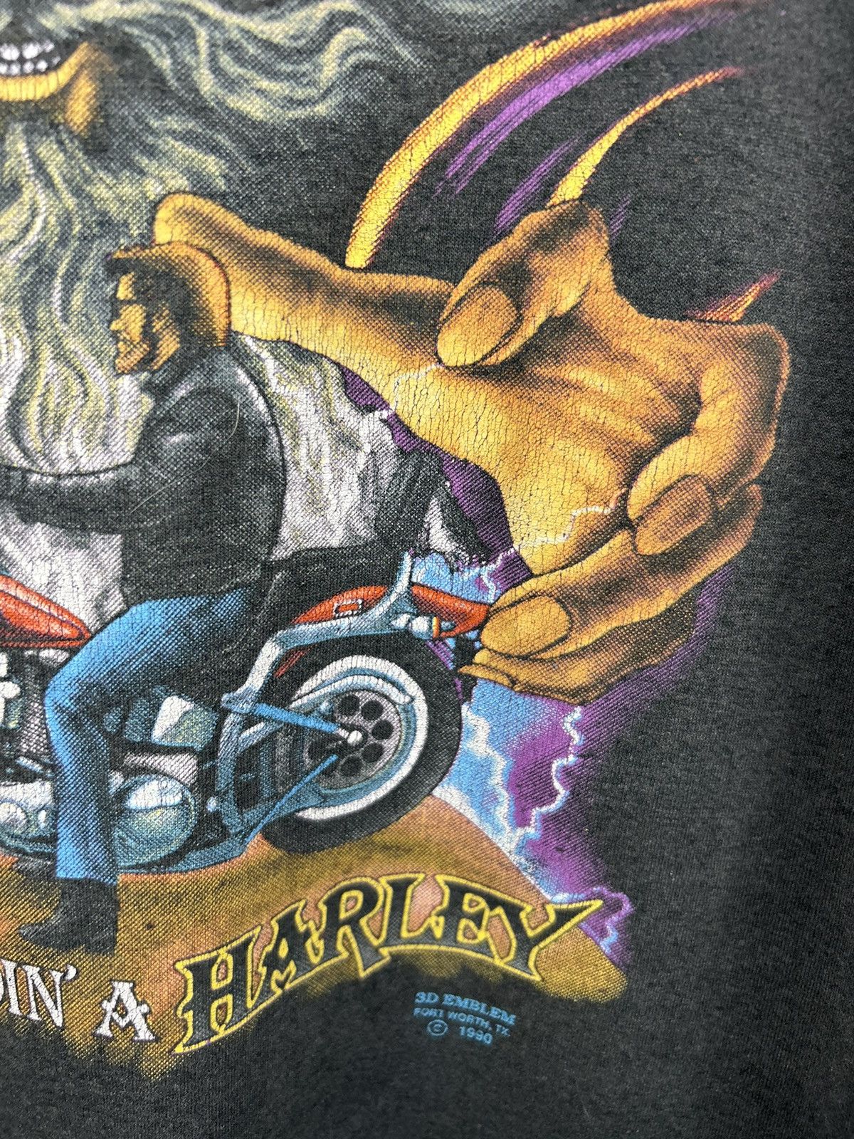 Harley Davidson Vintage 90s Harley Davidson The Last Biker on Earth Wizard Size US L / EU 52-54 / 3 - 12 Thumbnail