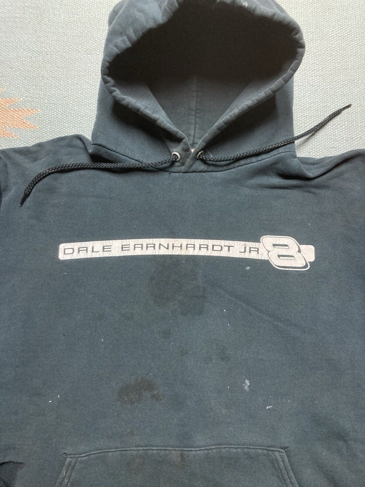 NASCAR × Vintage VTG Dale Earnhardt Jr hoodie faded black distressed nascar L Size US L / EU 52-54 / 3 - 5 Thumbnail