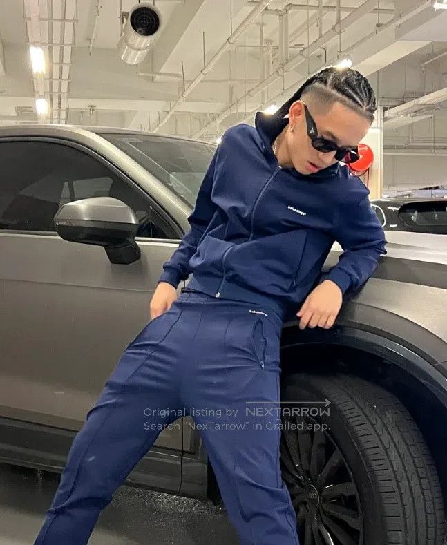 Balenciaga Balenciaga Blue Small Logo Jacket Size US M / EU 48-50 / 2 - 4 Thumbnail
