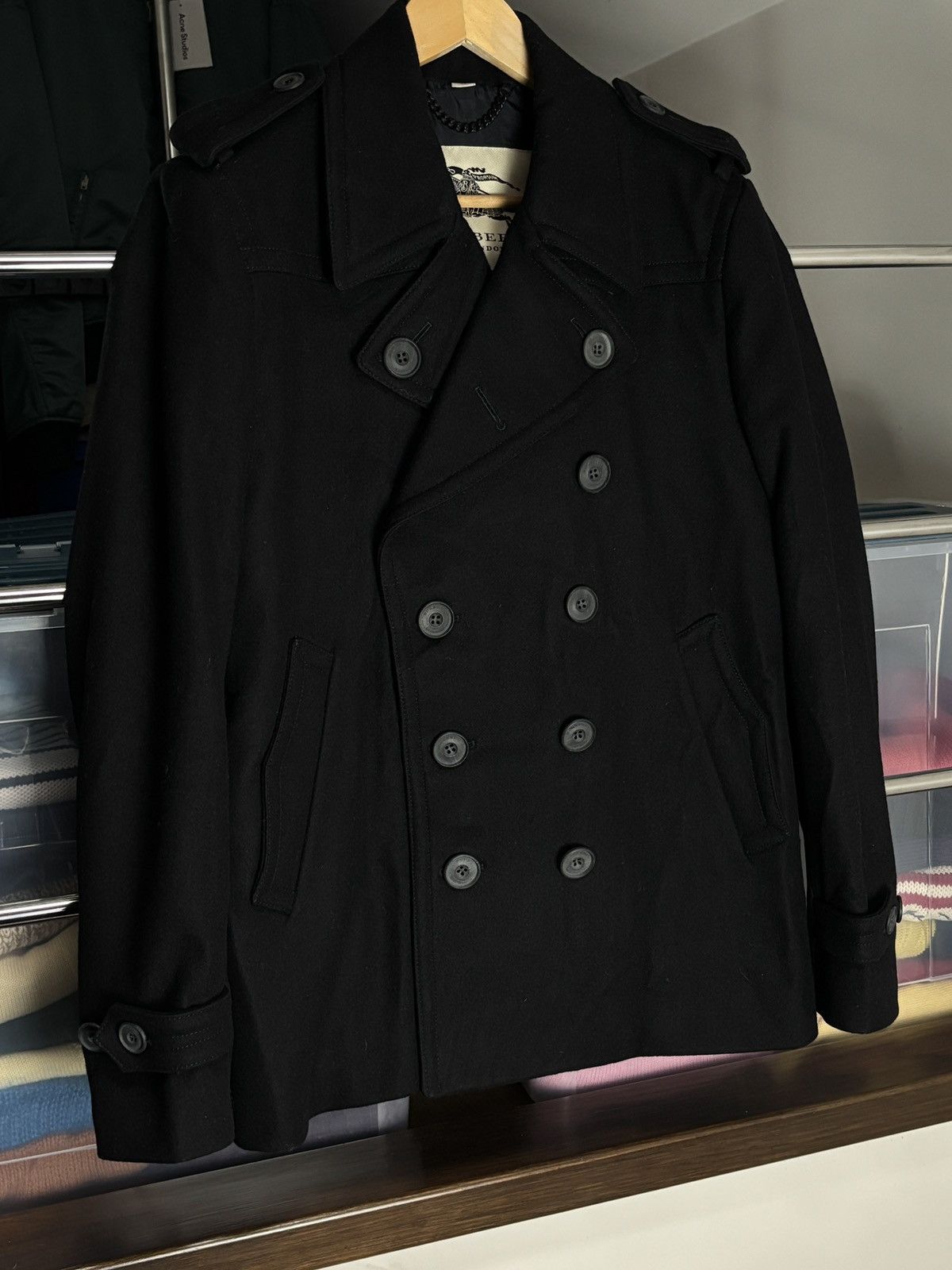 Burberry Burberry Double Breasted Wool Cashmere Short Coat Jacket Size US M / EU 48-50 / 2 - 2 Thumbnail
