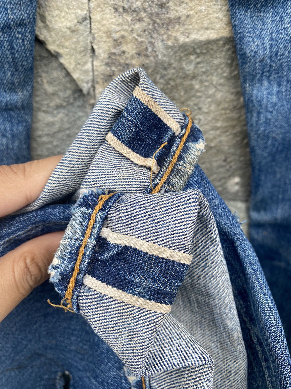 Levi's Vintage Clothing 1999 Levi’s 501 Distressed Patch Work Pants Size US 32 / EU 48 - 12 Thumbnail