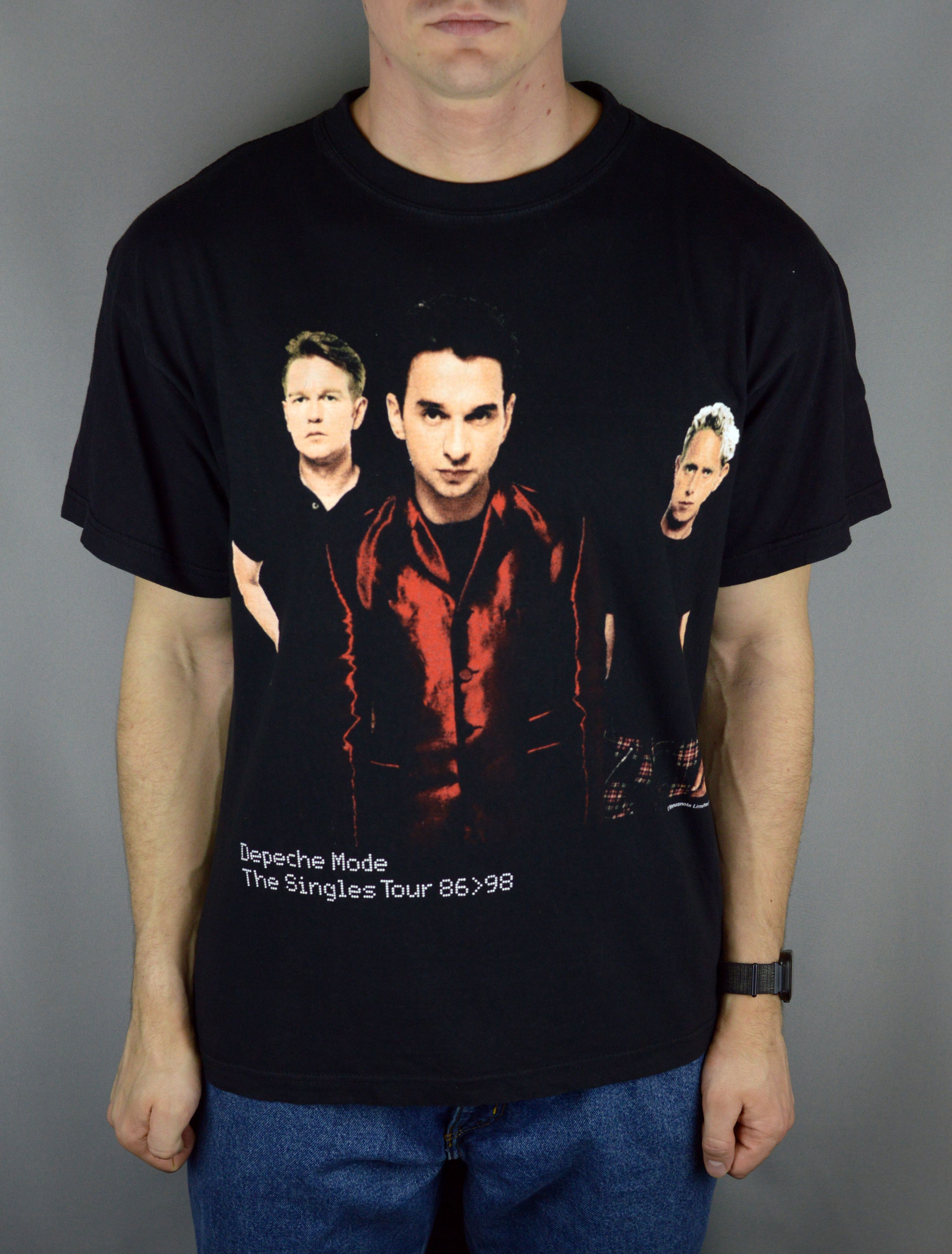 Band Tees × Vintage Vintage Depeche Mode The Singles Tour 1998 t shirt Size US L / EU 52-54 / 3 - 1 Thumbnail