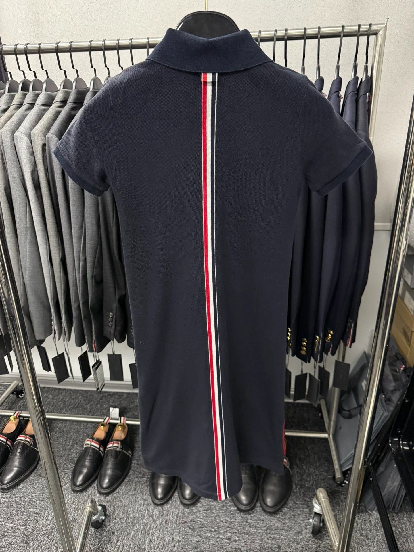 Thom Browne Thom Browne Women's Navy Polo Dress Tri-Color Back Strap Size XS / US 0-2 / IT 36-38 - 2 Thumbnail