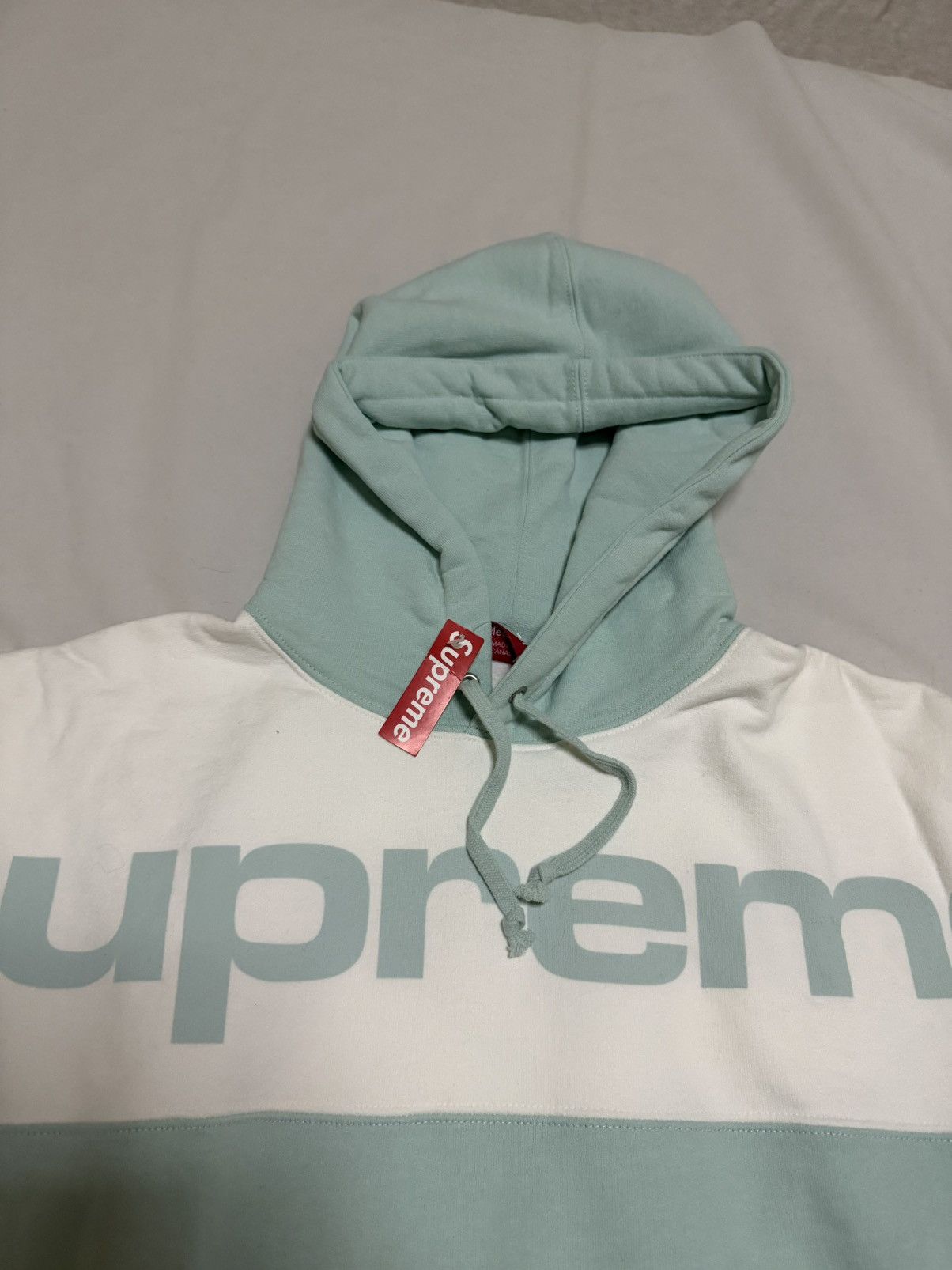 Supreme blocked hooded sweatershirt hoodie