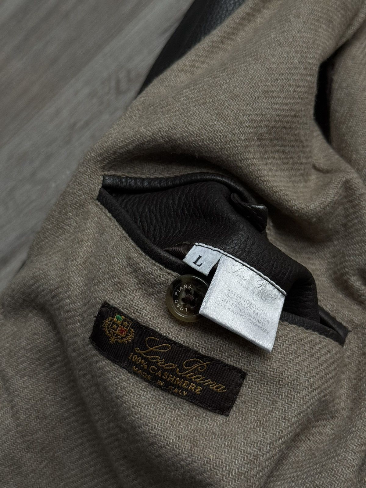 Loro Piana Loro Piana Brown Deer Leather Cashmere Lined Coat 3/4 sleeve Size US L / EU 52-54 / 3 - 14 Thumbnail