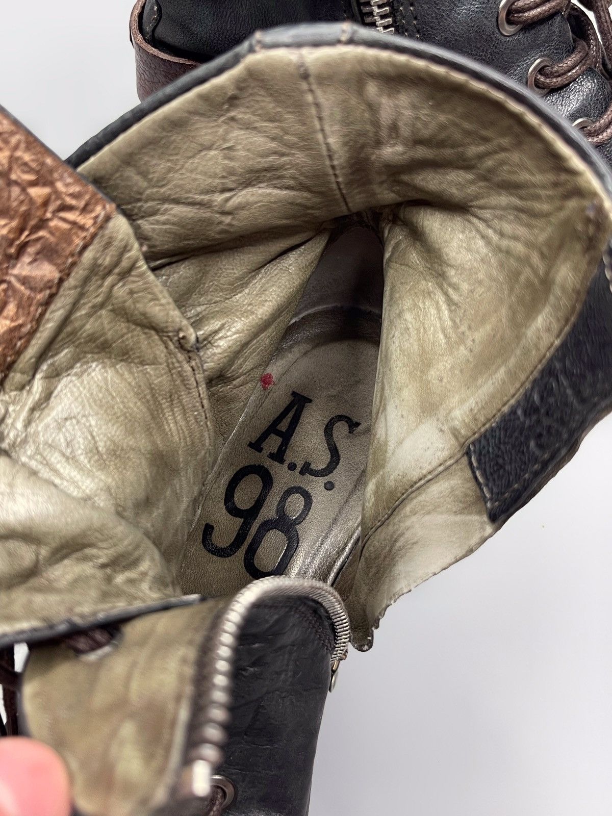 Japanese Brand × Vintage A.S 98 Boots Leather Style Rick Owens Size US 5 / EU 37 - 9 Thumbnail