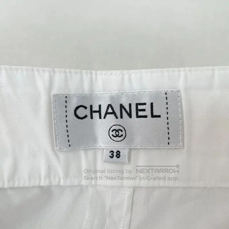Chanel Chanel White Cotton Casual Pants for Women . Size 28" / US 6 / IT 42 - 6 Thumbnail