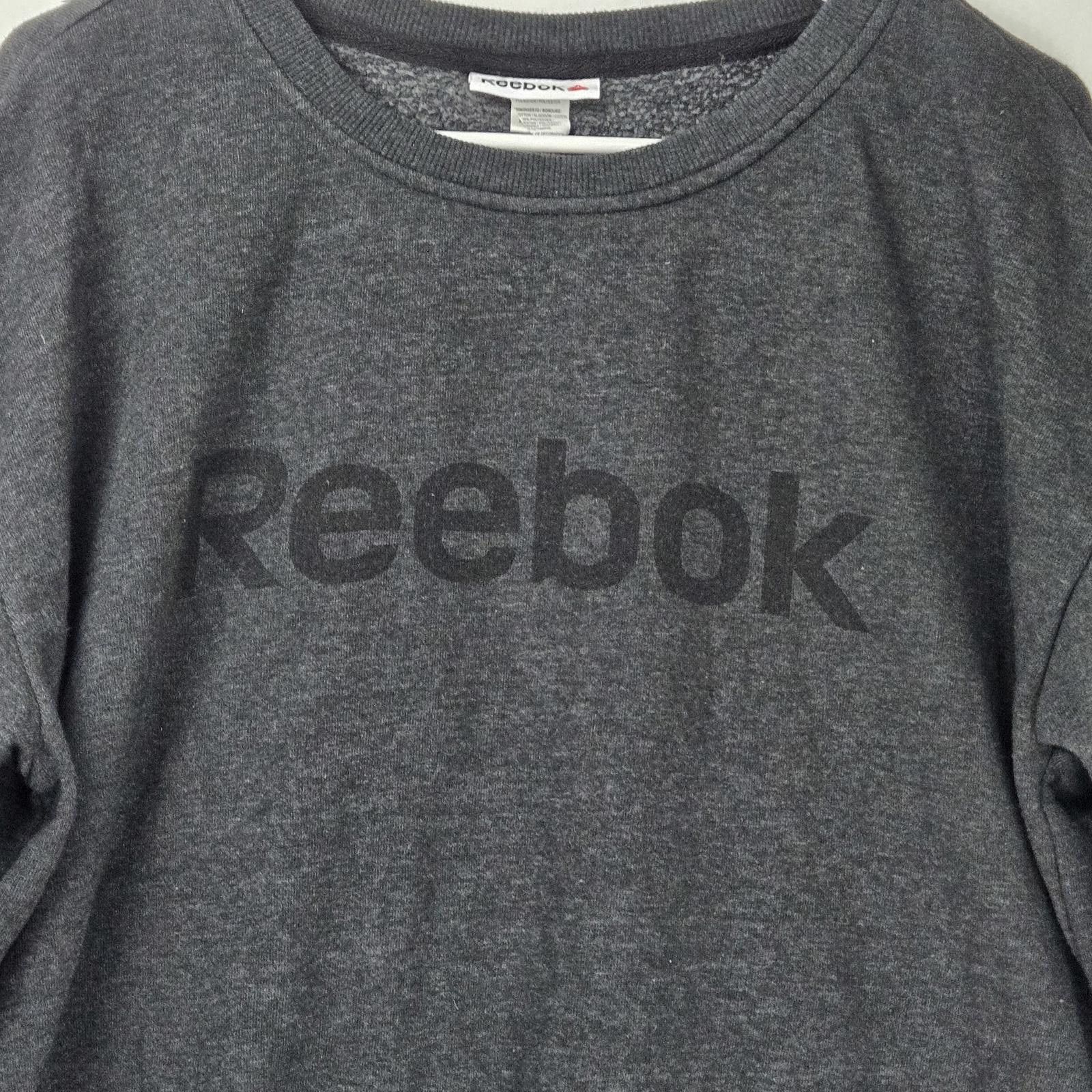 Reebok Reebok Women's Cropped Sweatshirt Heather Grey Size XL Size XL / US 12-14 / IT 48-50 - 2 Thumbnail