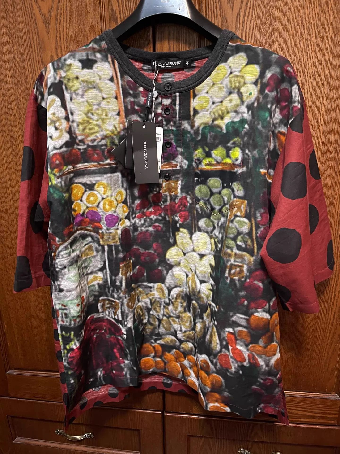 Dolce & Gabbana DG Oversized Cotton-Linen Fruit Print Short Tee 46/52 Size US S / EU 44-46 / 1 - 3 Thumbnail