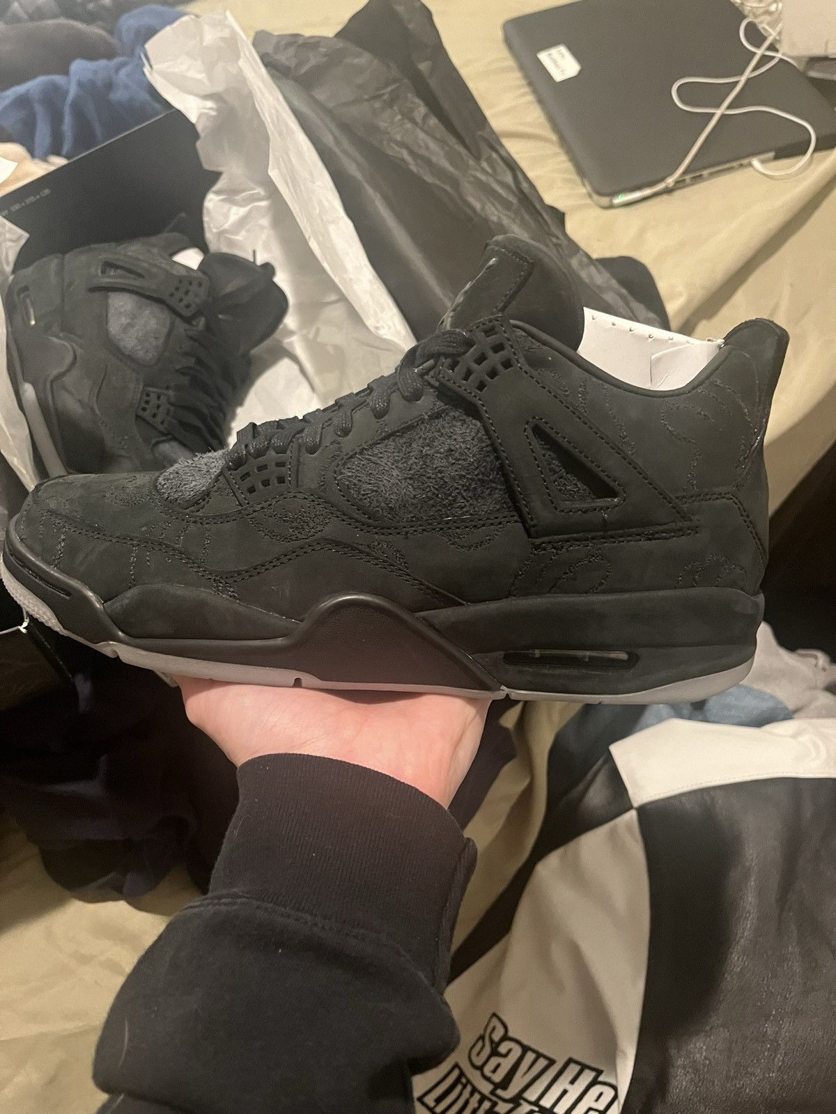 Jordan Brand Air Jordan 4 Kaws 2017 Black Size 10.5 Size US 10.5 / EU 43-44 - 6 Thumbnail