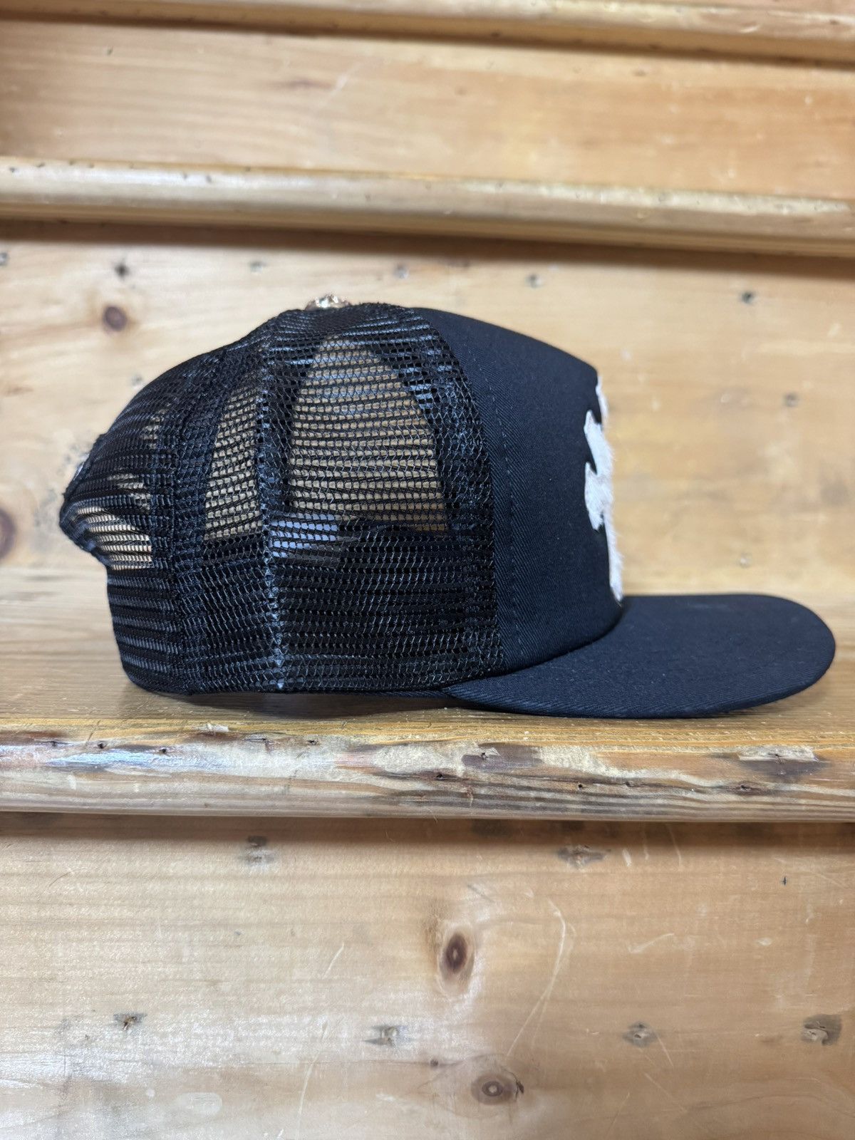 Chrome Hearts Chrome Hearts Cemetery Trucker Black with Pony Hair - OS Size ONE SIZE - 3 Thumbnail