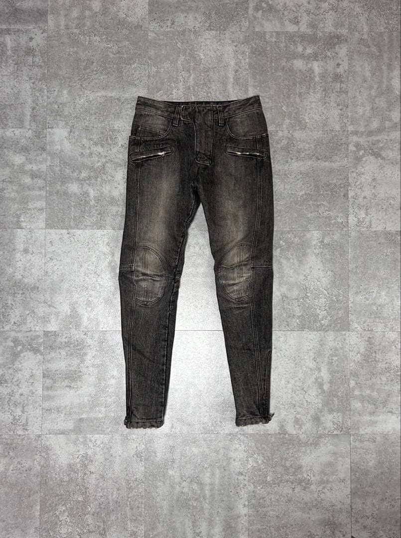 Balmain Homme AW09 ワックス　バイカーデニム　31 Balmain Decarnin Balmain Homme AW09 Heavy Biker Jeans | Grailed