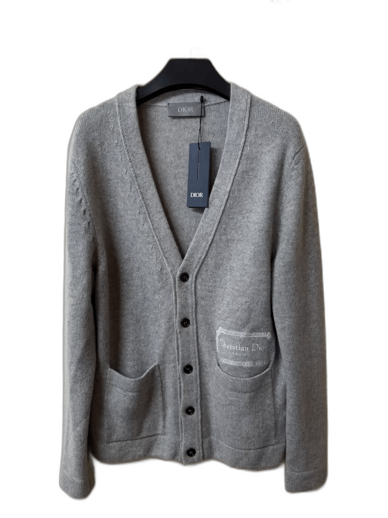 Dior Dior Gray Wool Cardigan with Tags-2506 Size US S / EU 44-46 / 1 - 1 Thumbnail