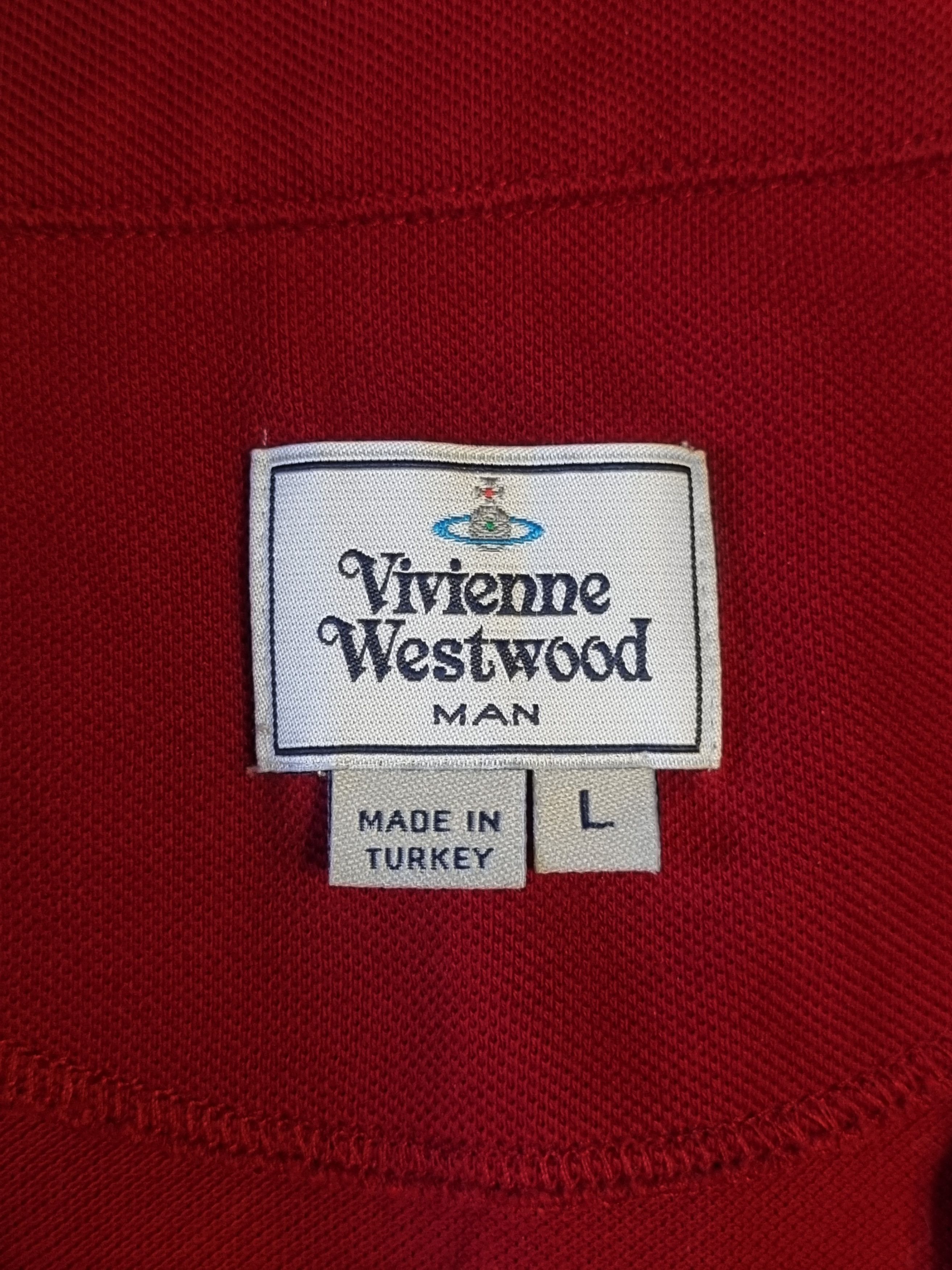 Vivienne Westwood Vivienne Westwood Burgundy Polo T-Shirt Size US L / EU 52-54 / 3 - 7 Thumbnail
