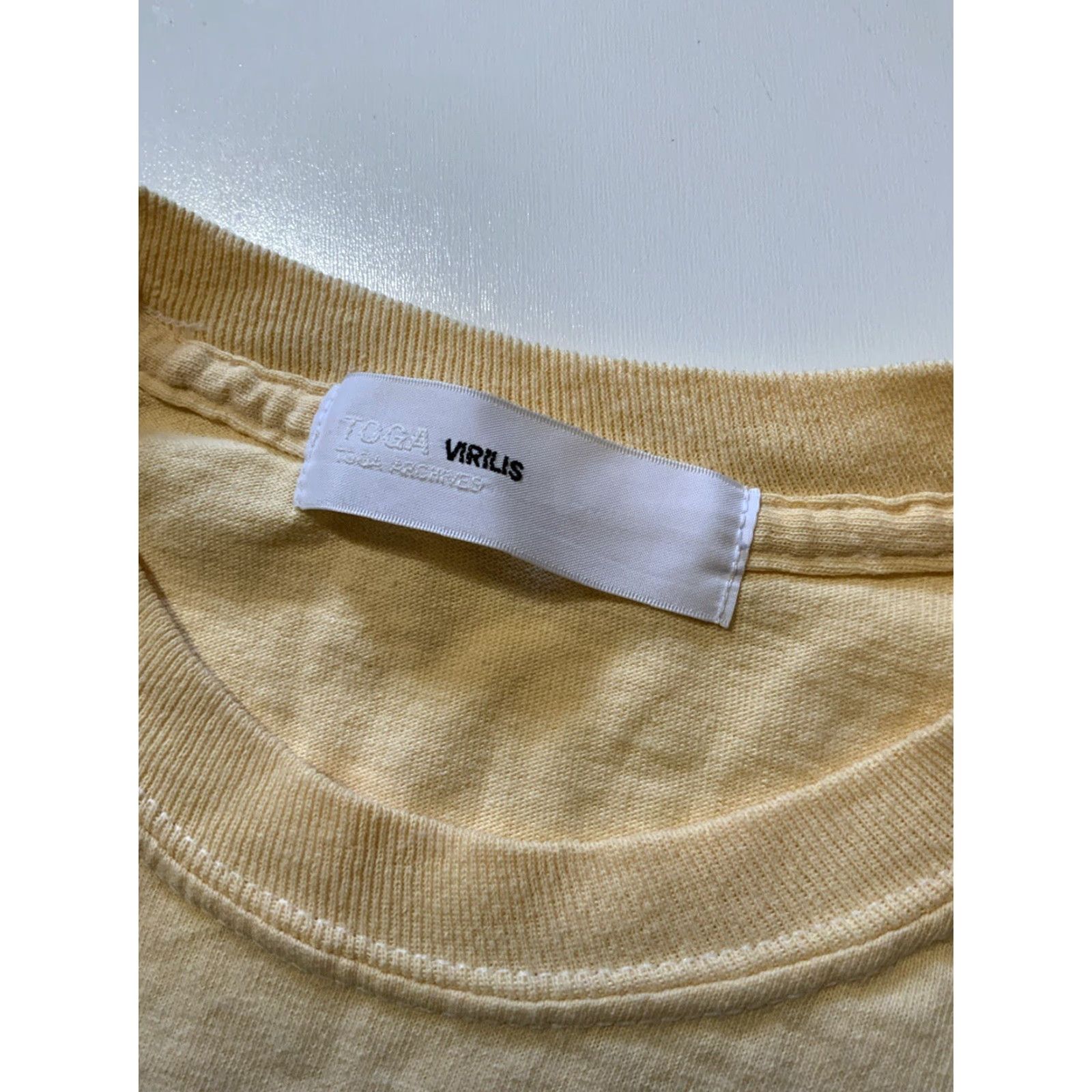 TOGA VIRILIS VINTAGE Toga Virilis Archives Hieroglyphics Japan Graphic L/S Crewneck T-Shirt Sz. 44 Mens Yellow 90s Modern? Size US XXL / EU 58 / 5 - 5 Thumbnail