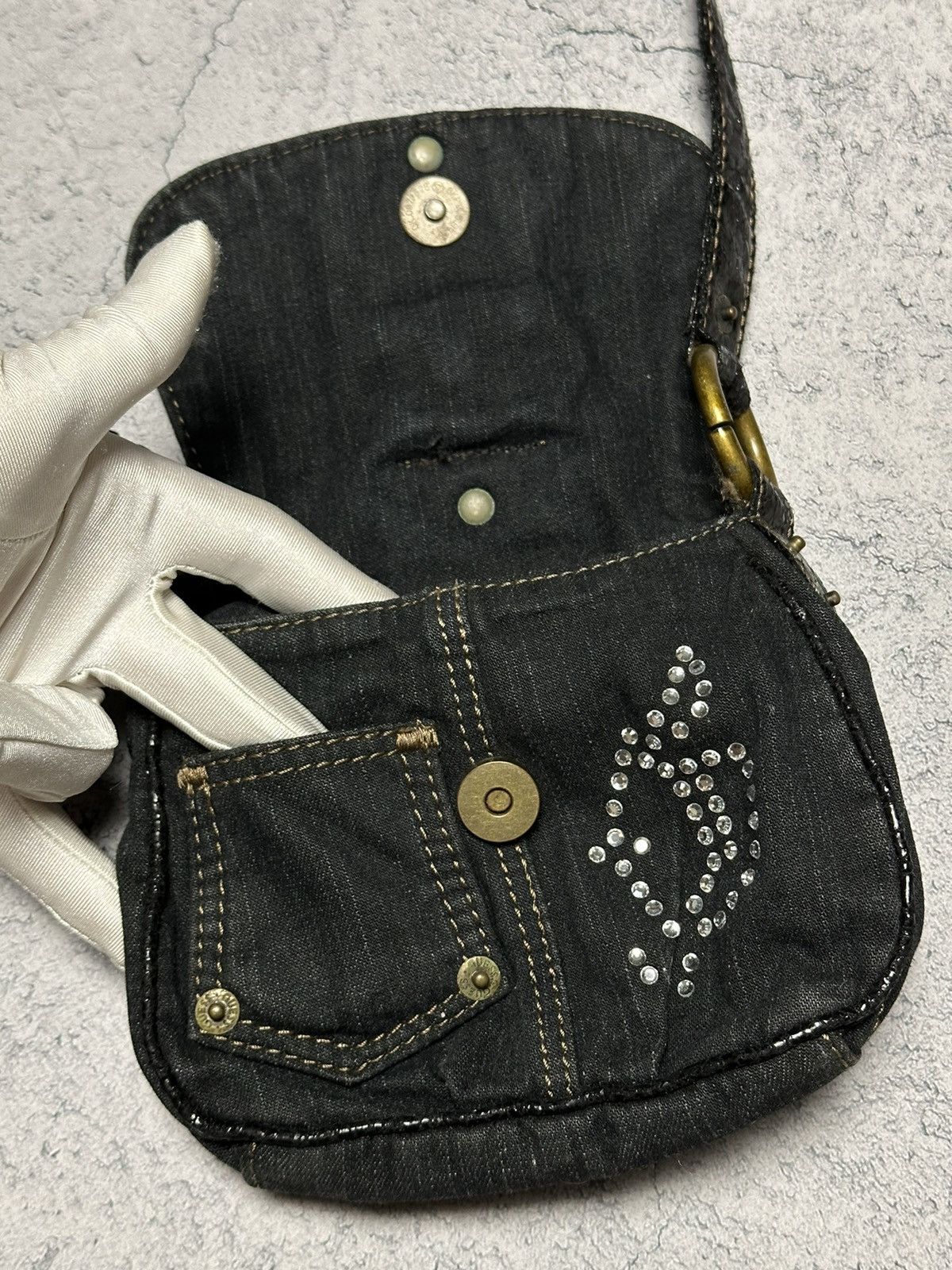 Guess Vintage Guess Y2K Denim Shoulder Crossbody Mini Bag Size ONE SIZE - 6 Thumbnail