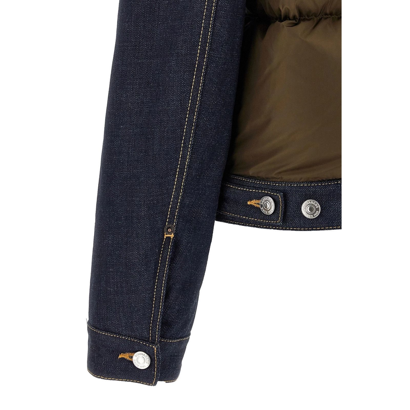 Dsquared2 DSUARED2 Hybrid Brown/Blue Puffer-Jeans Denim Jacket New & A Size US M / EU 48-50 / 2 - 4 Thumbnail