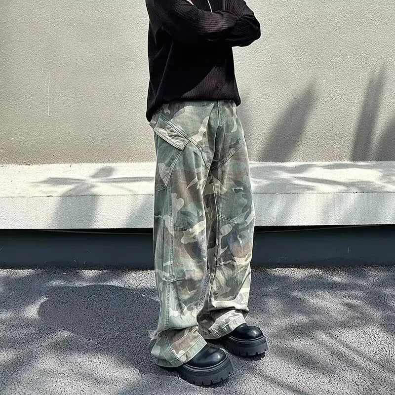 Japanese Brand Retro loose camouflage casual pocket jeans Size US 32 / EU 48 - 4 Thumbnail