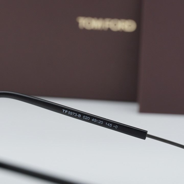 Tom Ford Tom Ford FT5973-B 020 Eyeglasses Grey 49mm Oval Frame Size ONE SIZE - 8 Thumbnail