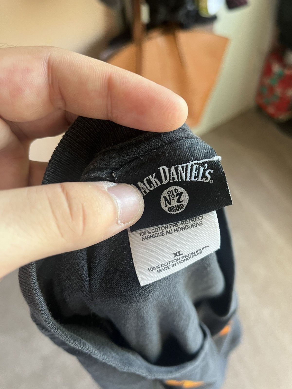 Vintage VTG 00’s / Y2K Jack Daniel’s Whiskey Faded Black Tee Size US XL / EU 56 / 4 - 6 Thumbnail