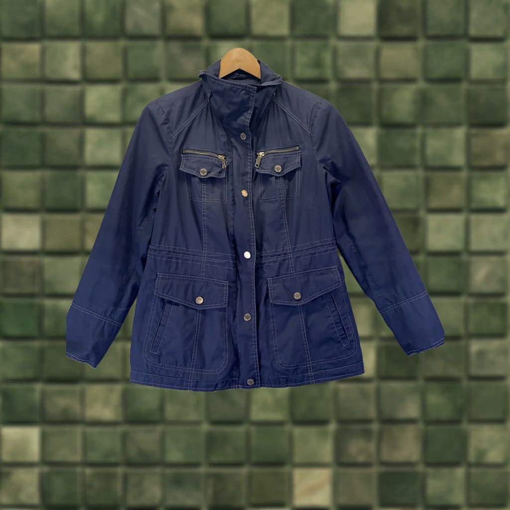 Michael Kors Michael Kors Womens Blue Zipper Pocket Button Jacket Sz M-5786 Size M / US 6-8 / IT 42-44 - 1 Thumbnail