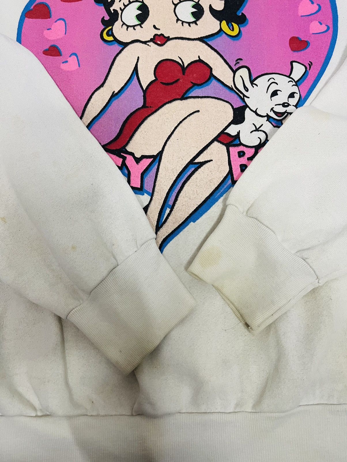 Anime × Changes × Vintage Vintage 80s Betty Boop Mirror Print Sweatshirt (08) Size US XL / EU 56 / 4 - 6 Thumbnail