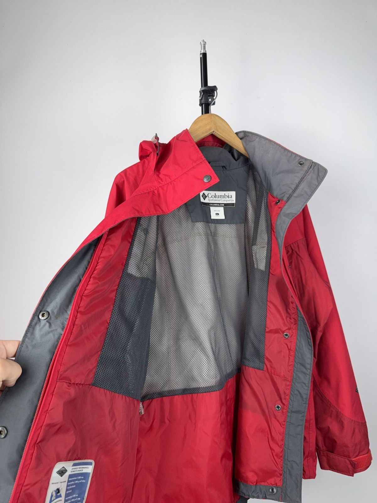 Columbia Columbia Outdoor Red Omni-Tech Waterproof Hooded Jacket L Size L / US 10 / IT 46 - 7 Thumbnail