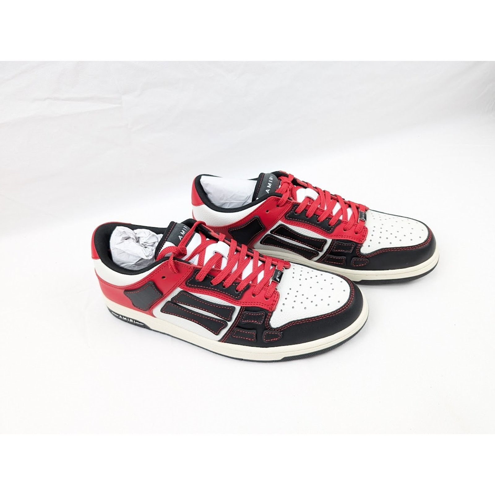 Amiri o1rshd1 Skeleton Low-Top Sneakers in Black/Red Size US 12 / EU 45 - 15 Thumbnail