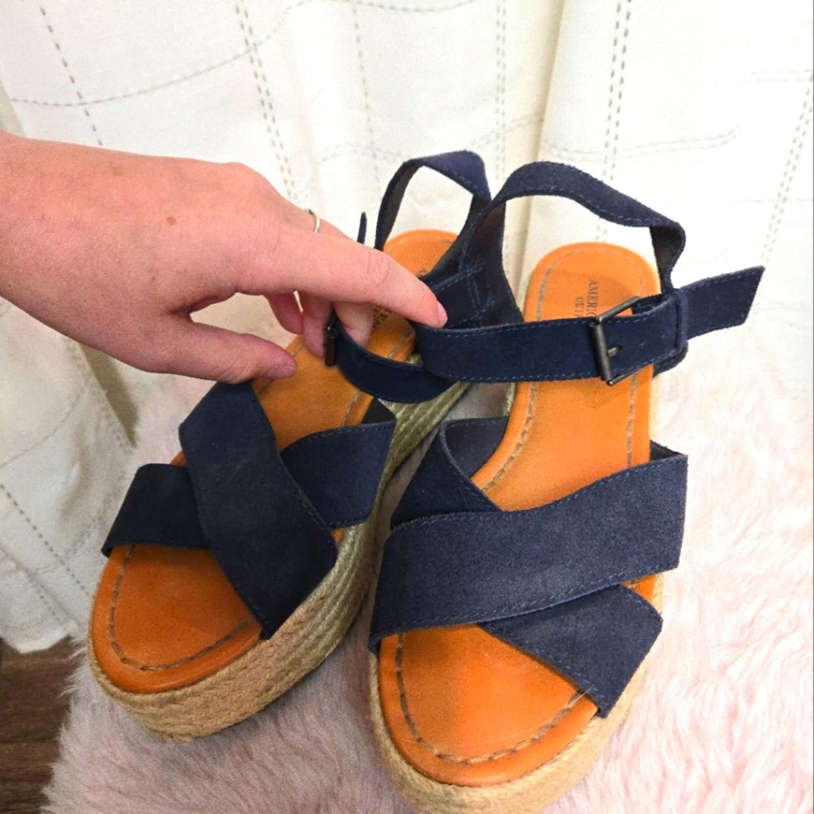 American Eagle Outfitters American Eagle Platform Strappy Espadrilles Size US 7 / IT 37 - 1 Thumbnail