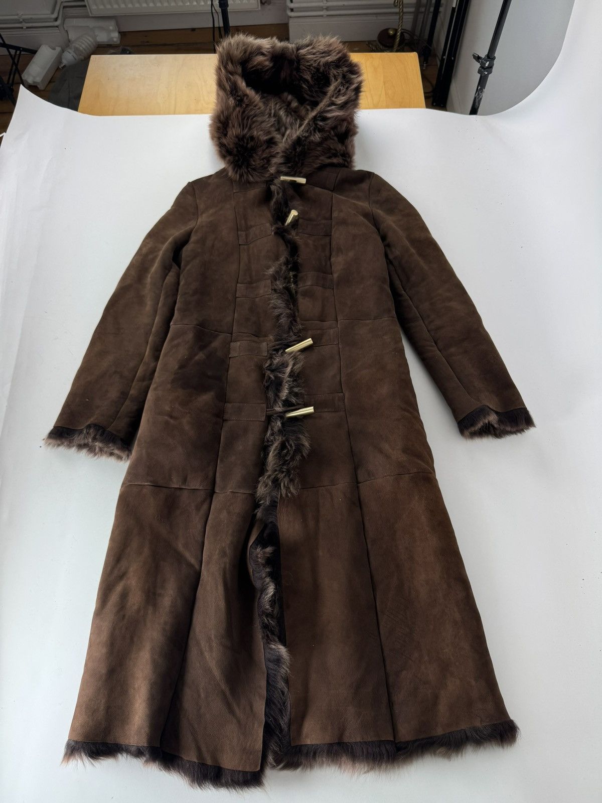 Bottega Veneta Vintage Bottega Veneta Leather Fur Coat 40/L Size L / US 10 / IT 46 - 7 Thumbnail