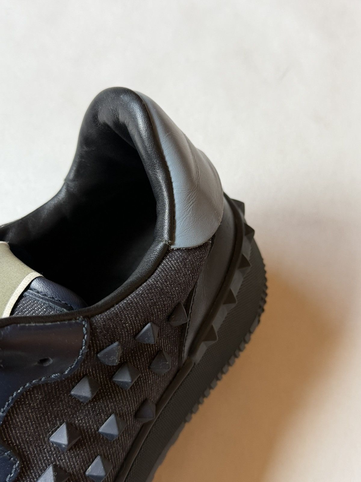 Valentino Valentino Rockstud Basket Low Leather/Denim Sneakers Shoes Size US 7.5 / EU 40-41 - 8 Thumbnail