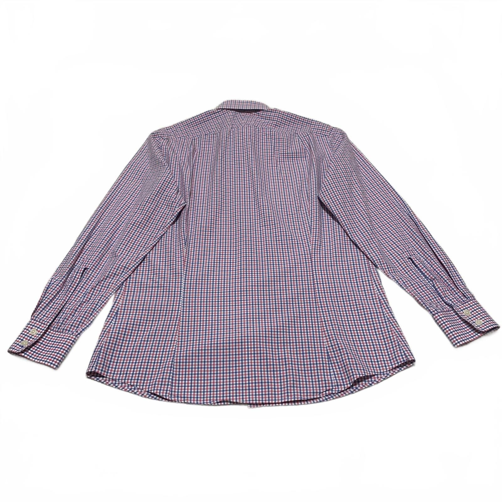 Charles Tyrwhitt Charles Tyrwhitt Slim Fit Men's 16/36 Red Blue Check Shirt Size 38R - 2 Thumbnail