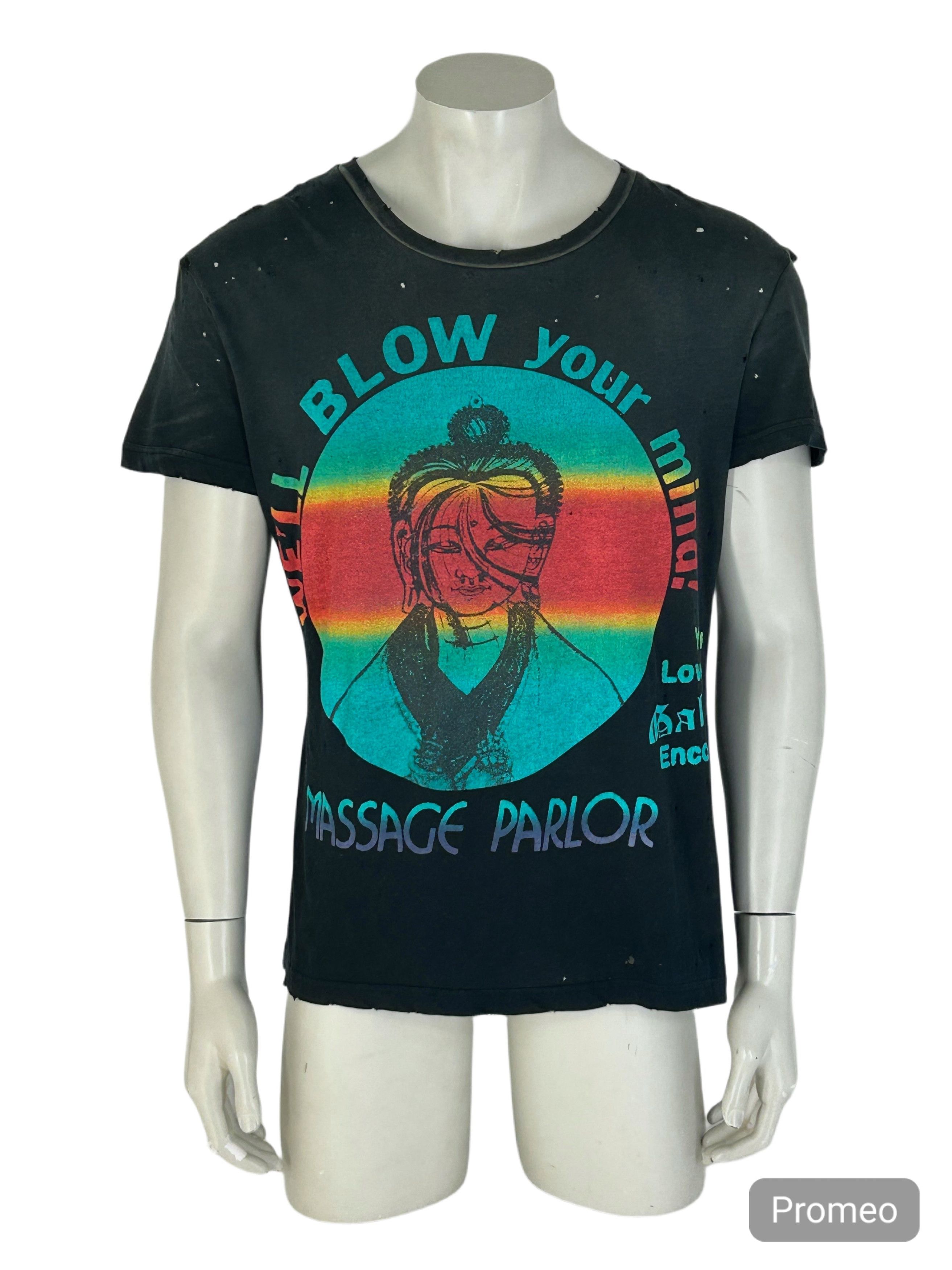 John Galliano John Galliano Black 'Blow Your Mind' Buddha Graphic T-shirt Size US XL / EU 56 / 4 - 1 Thumbnail