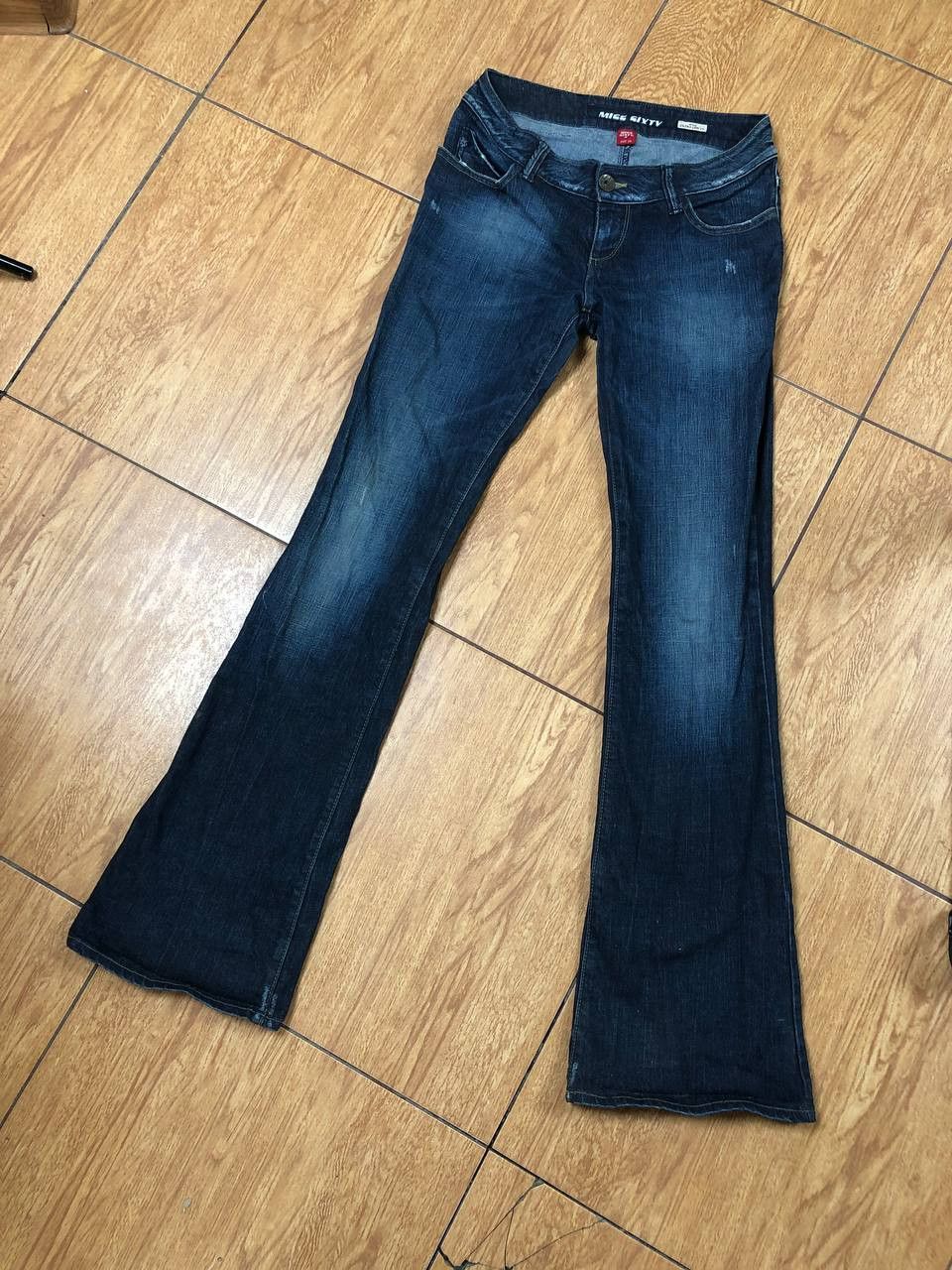 Japanese Brand Dirty Painted Distressed Thrashed Faded Baggy Jeans Y2K Size US 28 / EU 44 - 6 Thumbnail