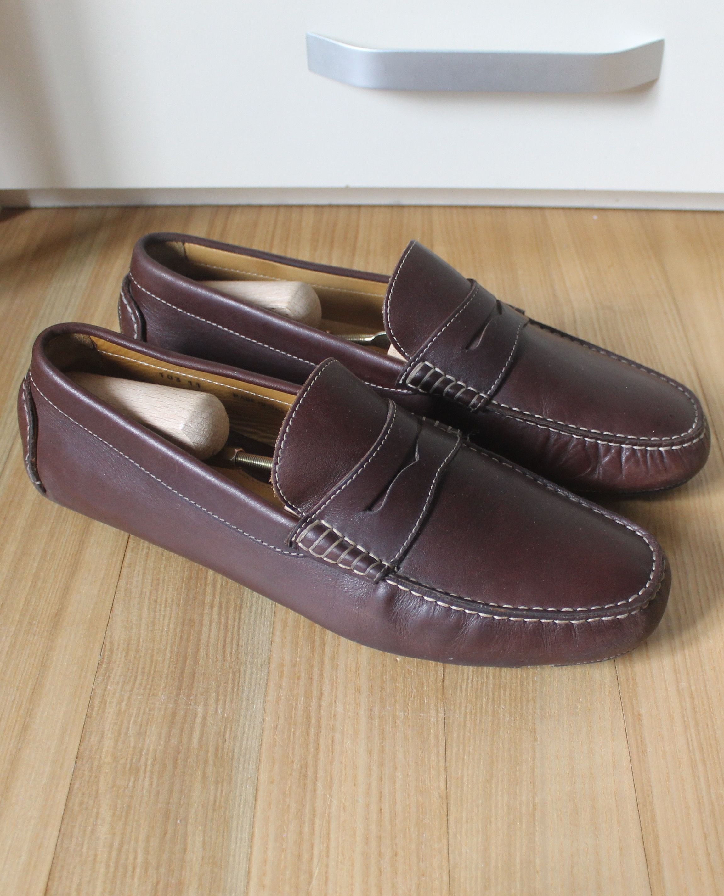 Crockett & Jones Crockett & Jones Penny Loafers Leather Moccasin Size US 12 / EU 45 - 1 Thumbnail