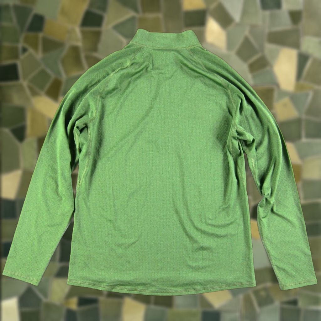 Vintage REI CO-OP Green Stretch 1/4 Zip Mock Neck Long Sleeve Base Layer Shirt Men Med Size US M / EU 48-50 / 2 - 1 Thumbnail