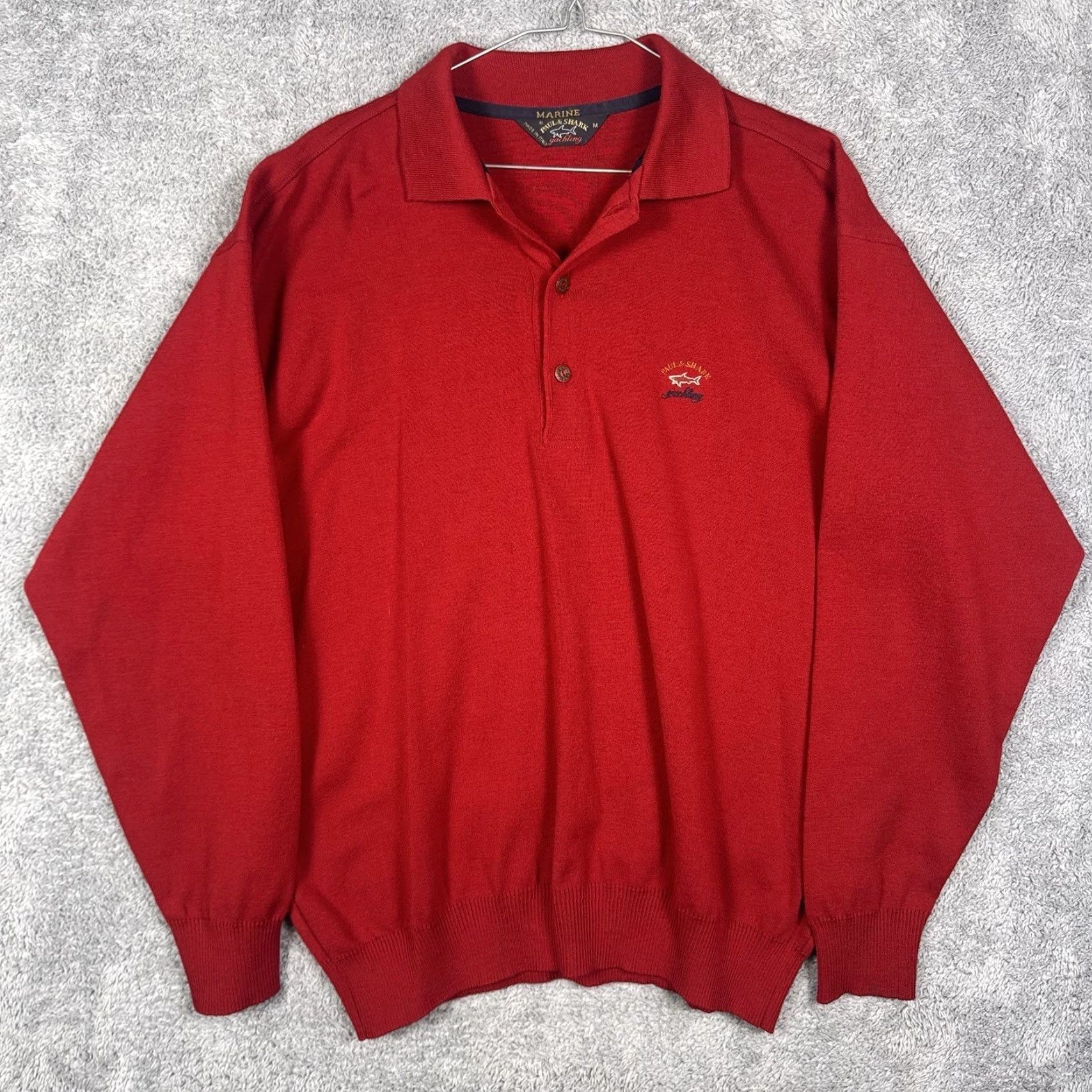 Paul & Shark VINTAGE Paul Shark Yachting Polo Sweater Mens M Italy Made Knit Wool Pullover Jumper Size US M / EU 48-50 / 2 - 5 Thumbnail