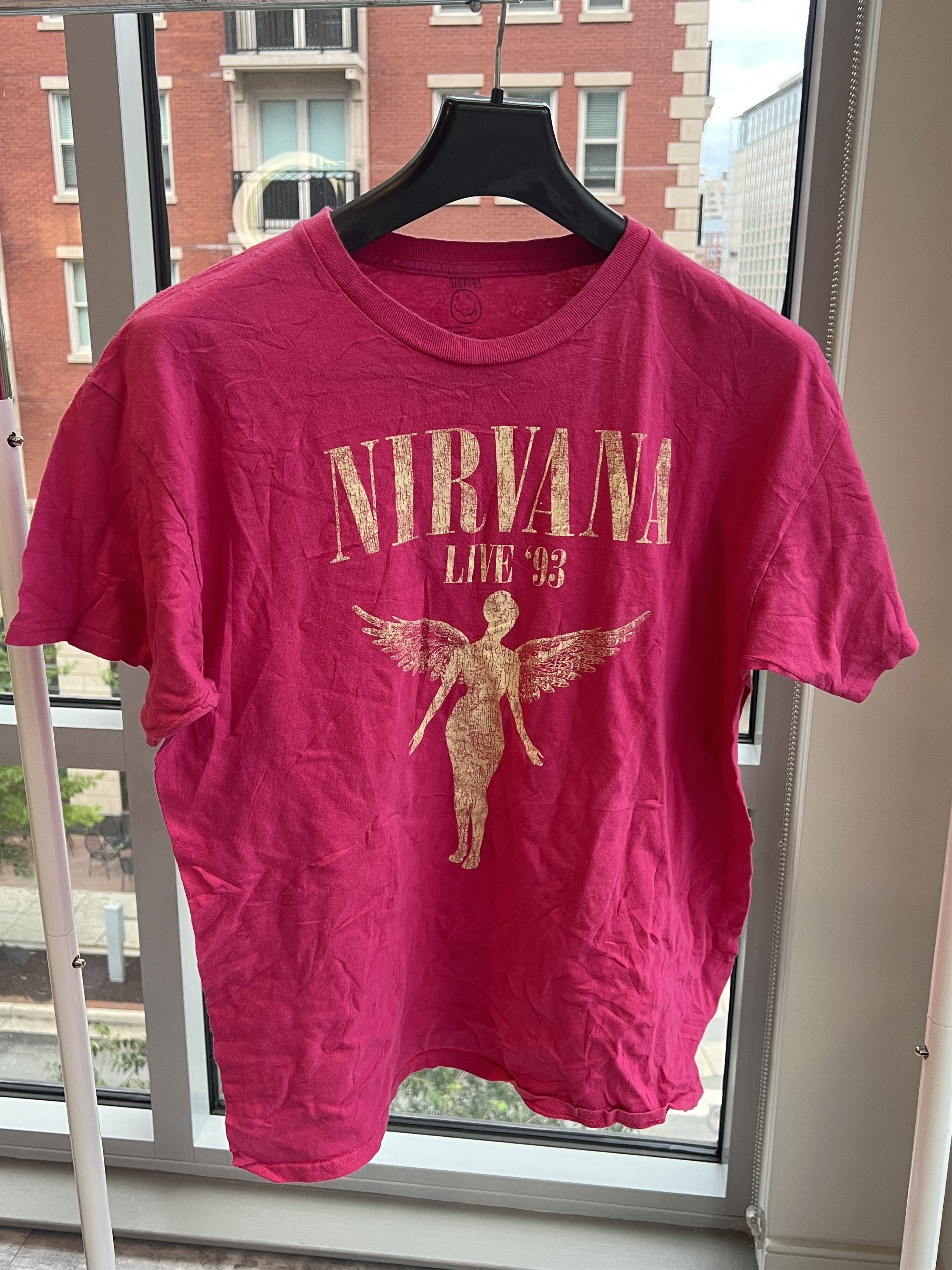 Nirvana Nirvana In Utero Live 93 Pink Graphic Concert T-Shirt Size L / US 10 / IT 46 - 1 Thumbnail