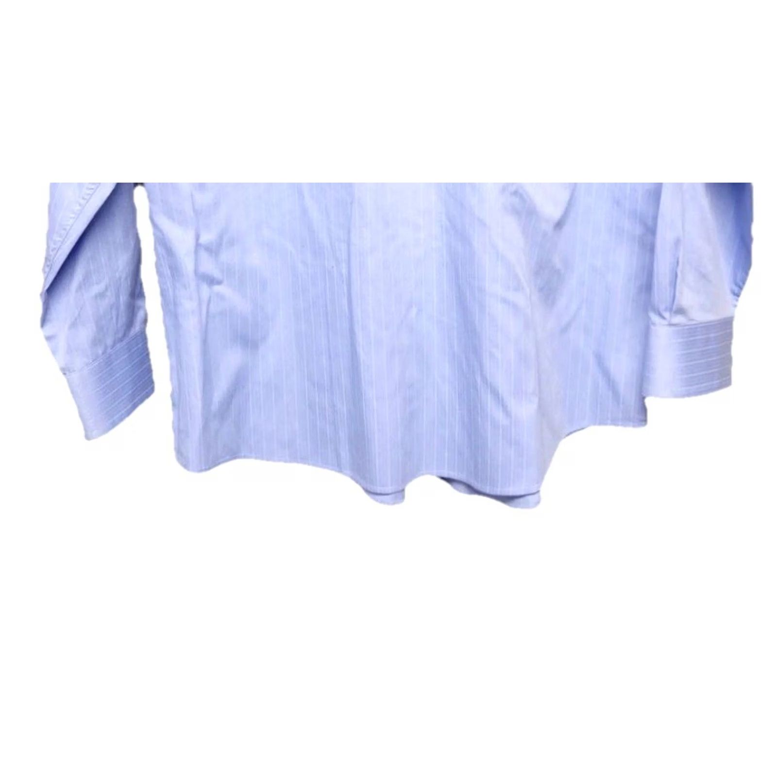 Joseph Abboud Joseph Abboud JOE Dress Shirt Blue Slim Fit Long Sleeve Wrinkle Free Button Collared Solid 100% Cotton Men L Regular Size 42R - 5 Thumbnail