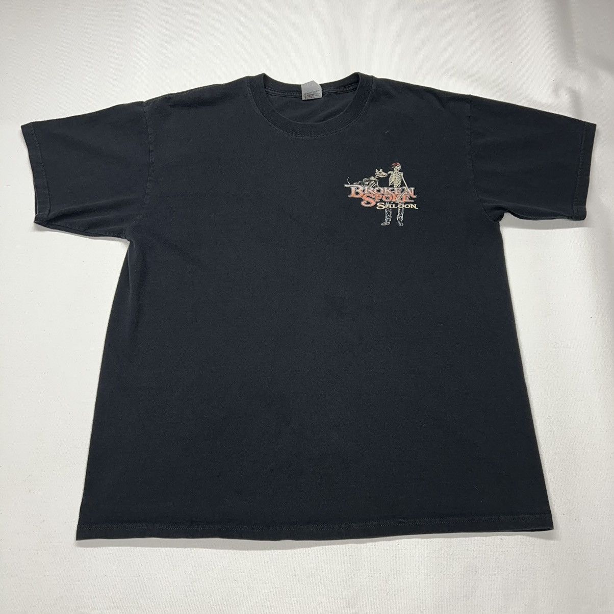 Anvil Broken Spoke Saloon Tee Shirt Motorcycle Biker Skeleton Size US XL / EU 56 / 4 - 2 Thumbnail