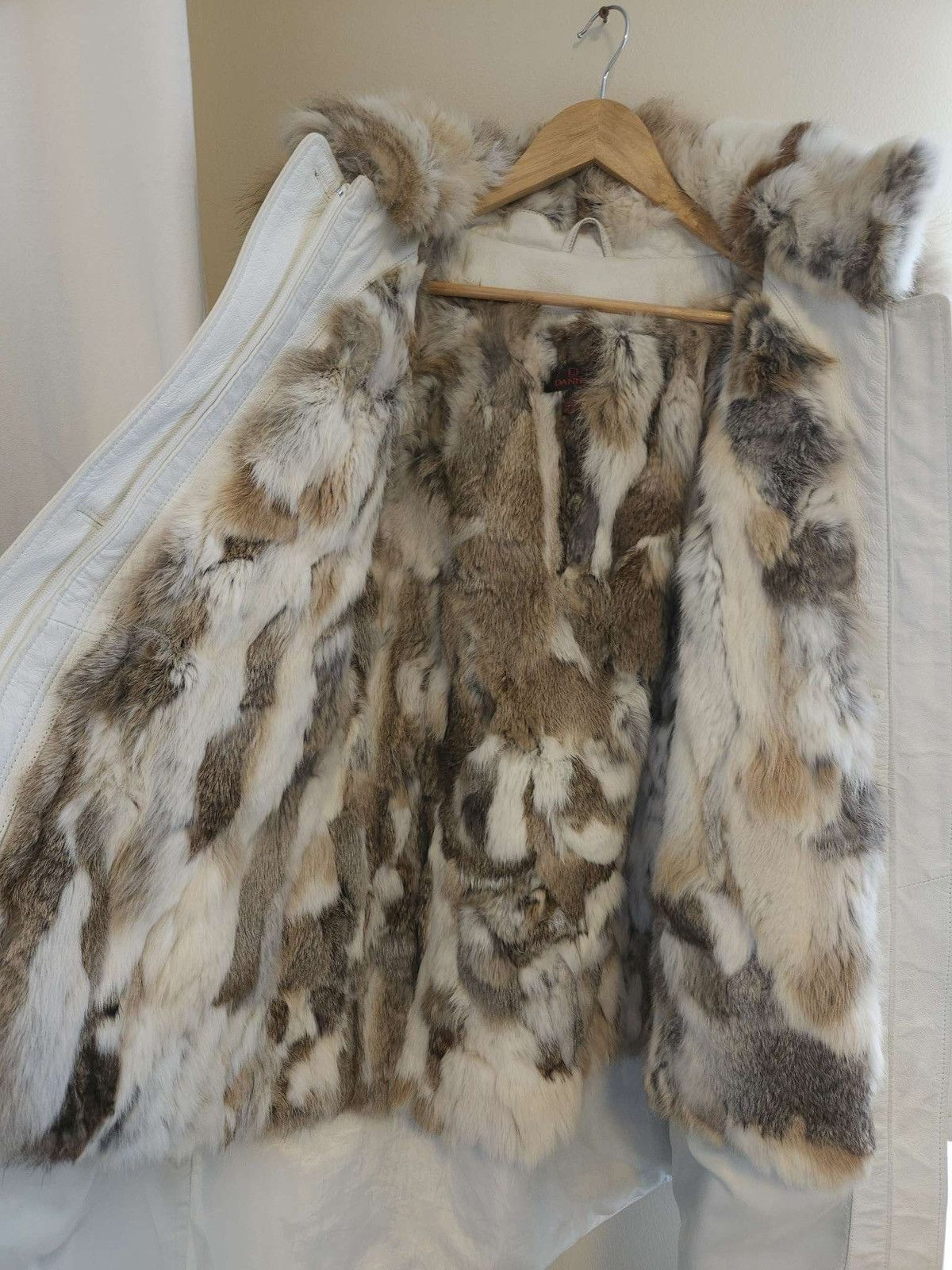Danier 100% Leather Raccoon Fur Lining Rabbit Hooded Coat By Danier Size M / US 6-8 / IT 42-44 - 3 Thumbnail