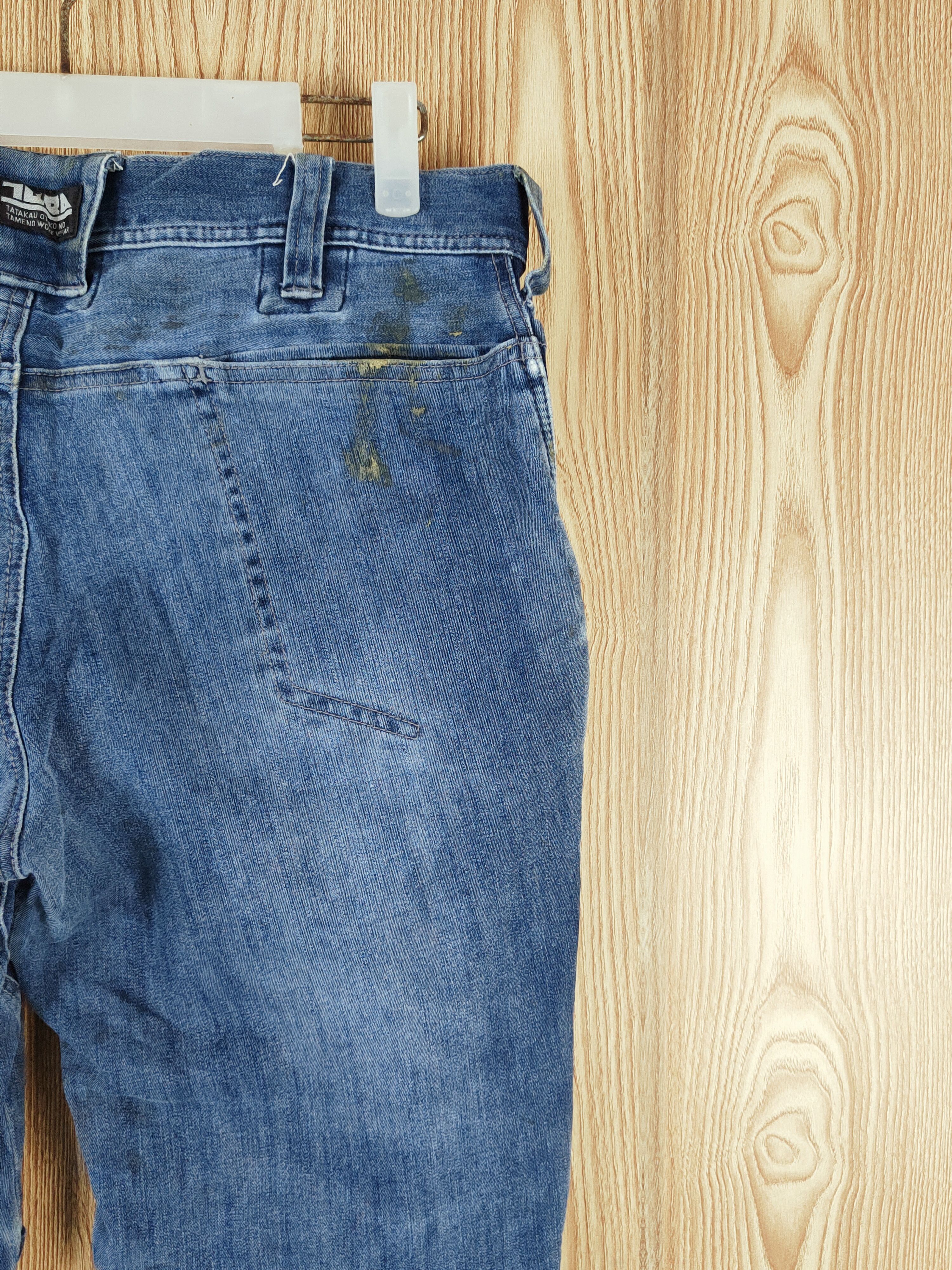 Japanese Brand TORA Blue Distressed vintage dirty Ripped Joggers #S2770 Size US 33 - 11 Thumbnail