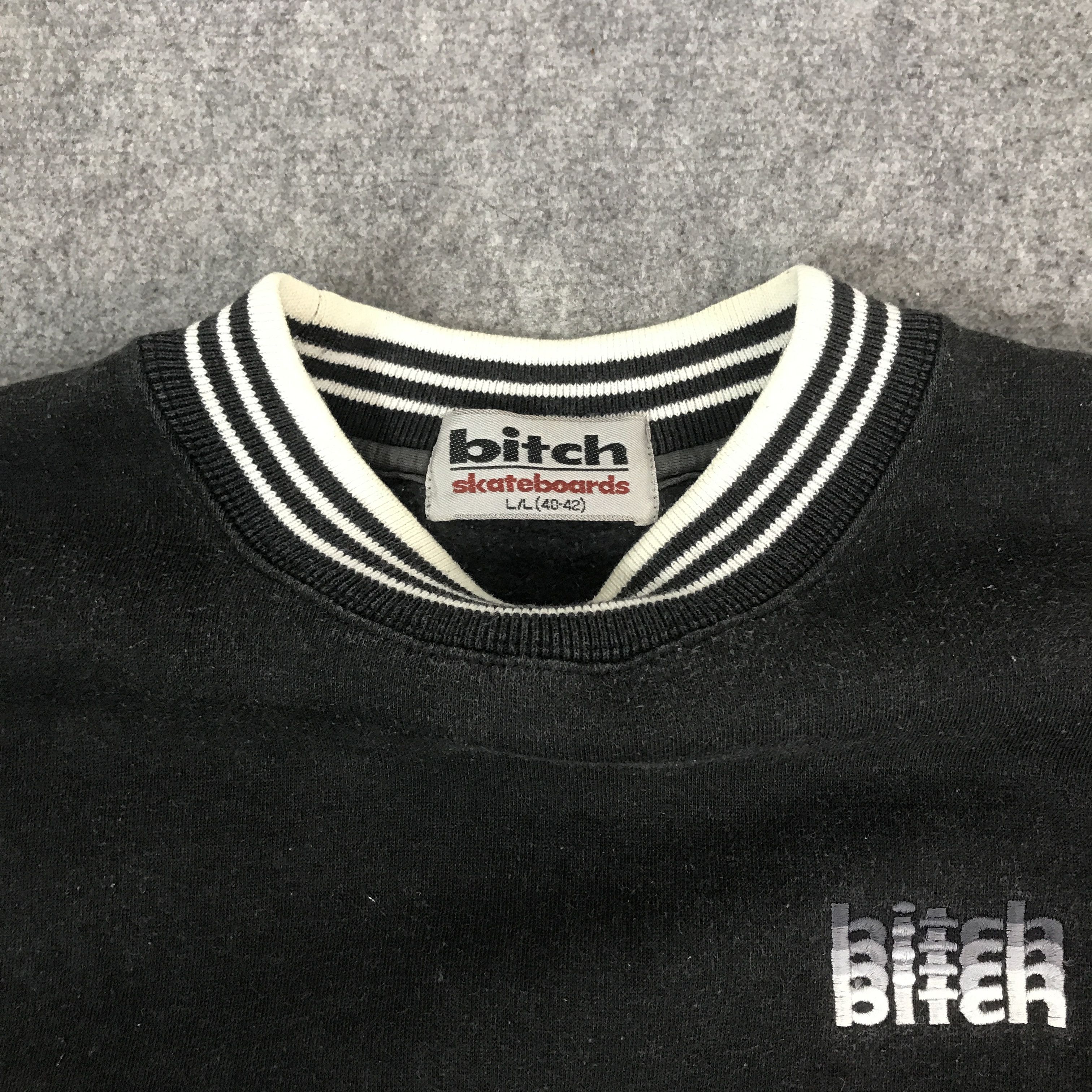 Japanese Brand vintage bitch Skateboards sweatshirt K62B13 Size US L / EU 52-54 / 3 - 8 Thumbnail
