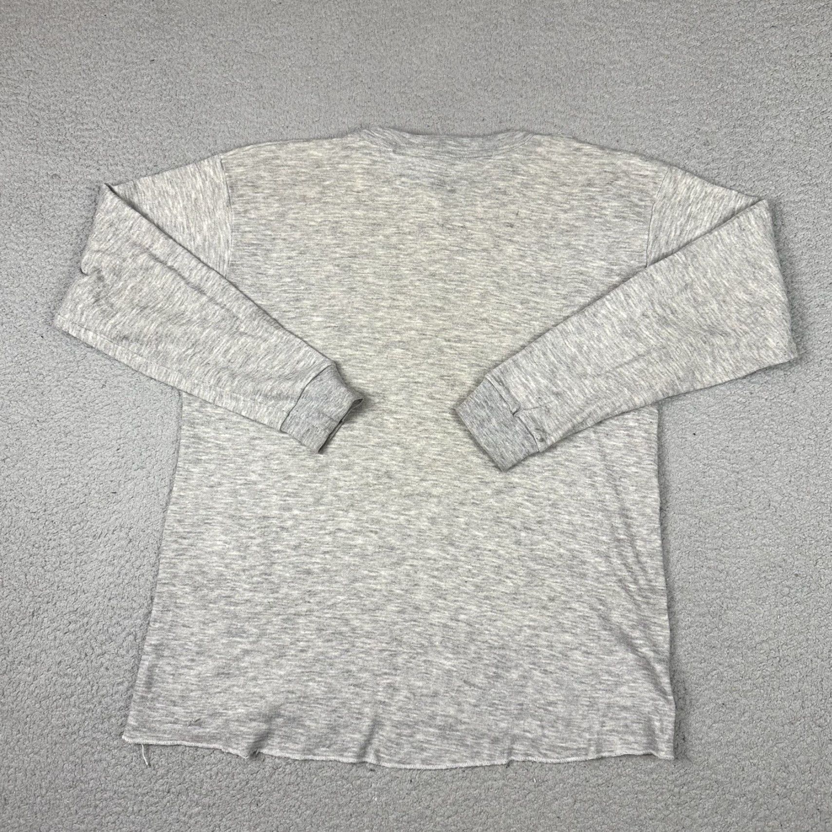 Layer 8 VINTAGE Northwest Passage Thermal Shirt Mens L Gray Distressed Base Layer 80s Outdoor Ski Cotton Polyester Wool Crew Neck Long Sleeve Size US L / EU 52-54 / 3 - 3 Thumbnail