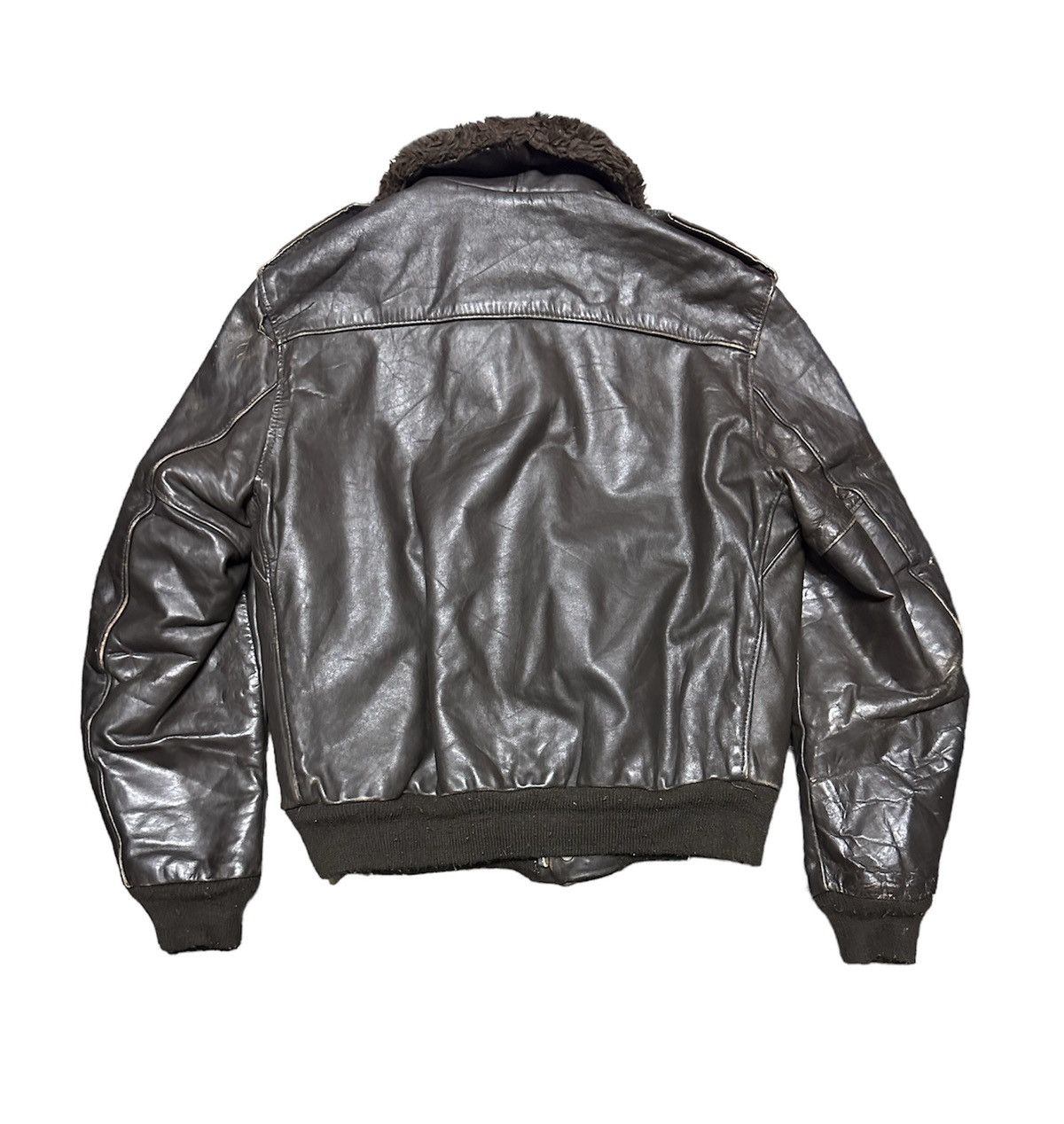 Vintage Vintage 70s-80s A2 flyers leather jacket Size US L / EU 52-54 / 3 - 2 Thumbnail