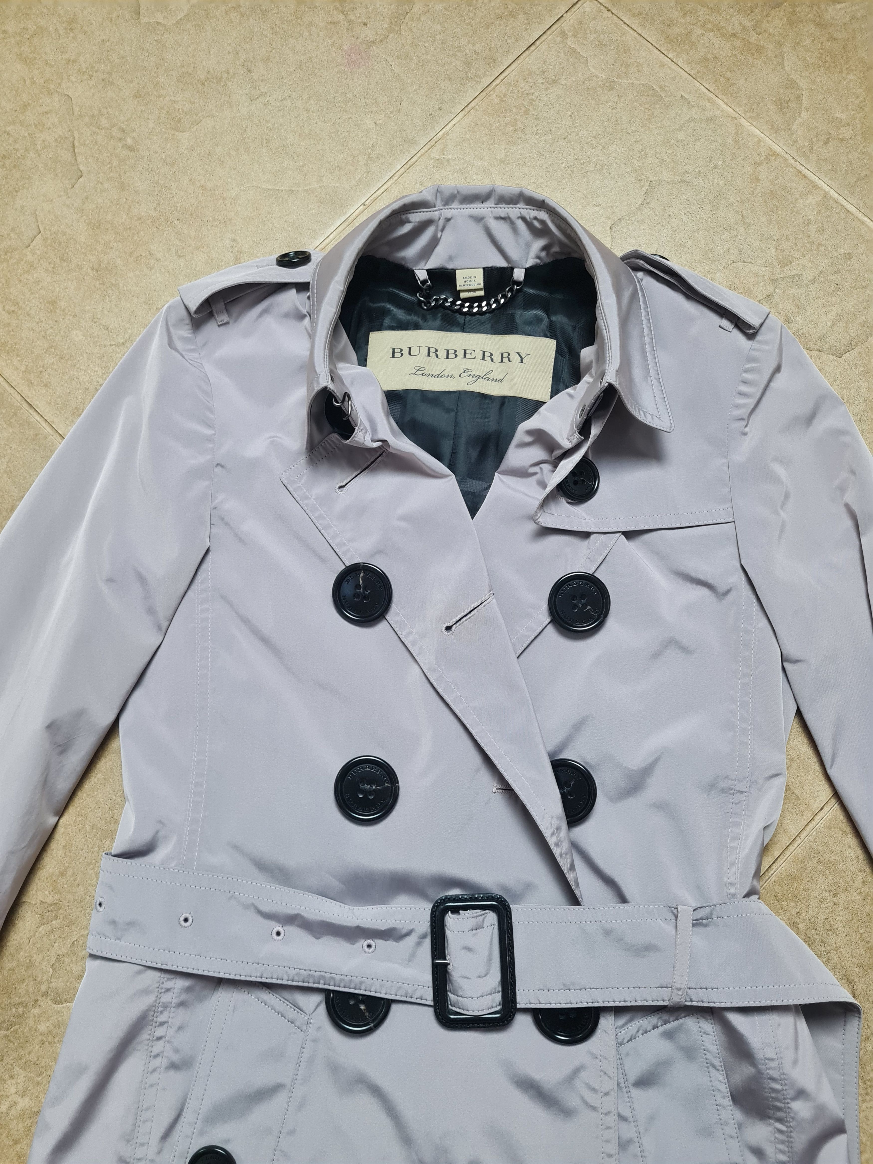 Burberry Burberry Trench Coat Size/S Cotton Blend Nova check Gray Size S / US 4 / IT 40 - 15 Thumbnail