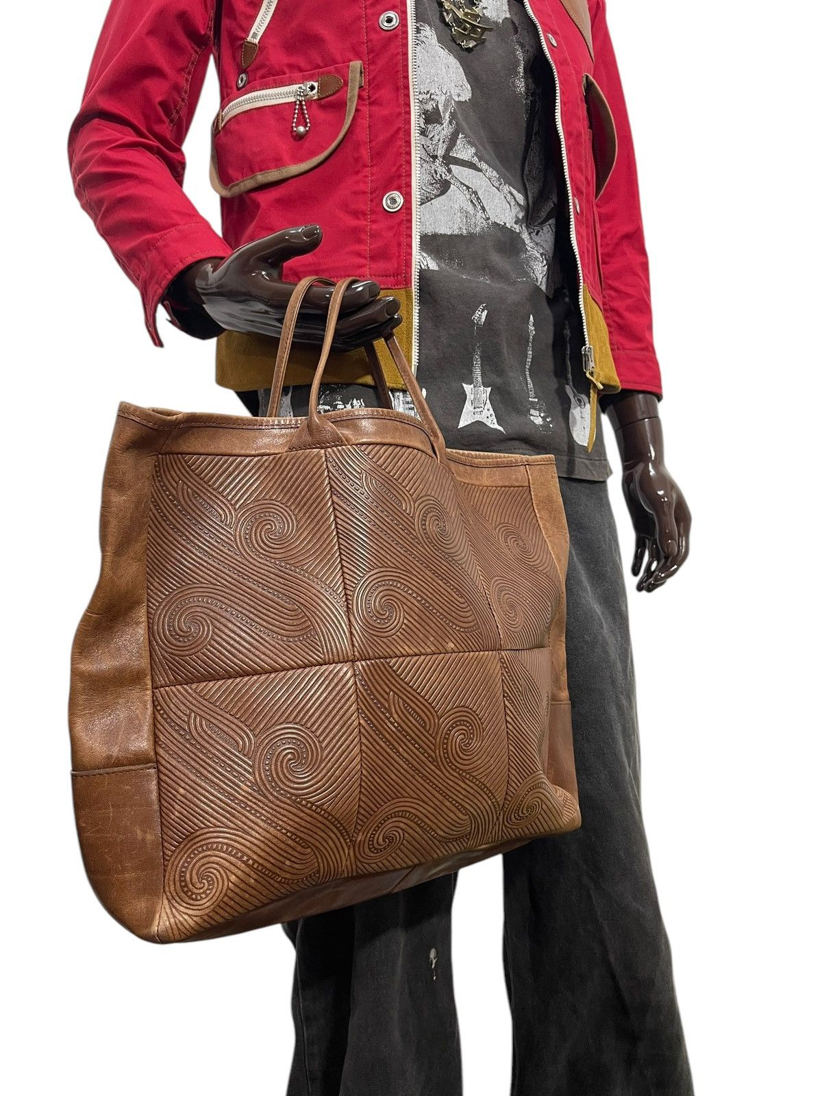 Genuine Leather Embossed Full Leather Ursule Beau Geste Paris Tote Bag 1🟩5 Size ONE SIZE - 1 Thumbnail